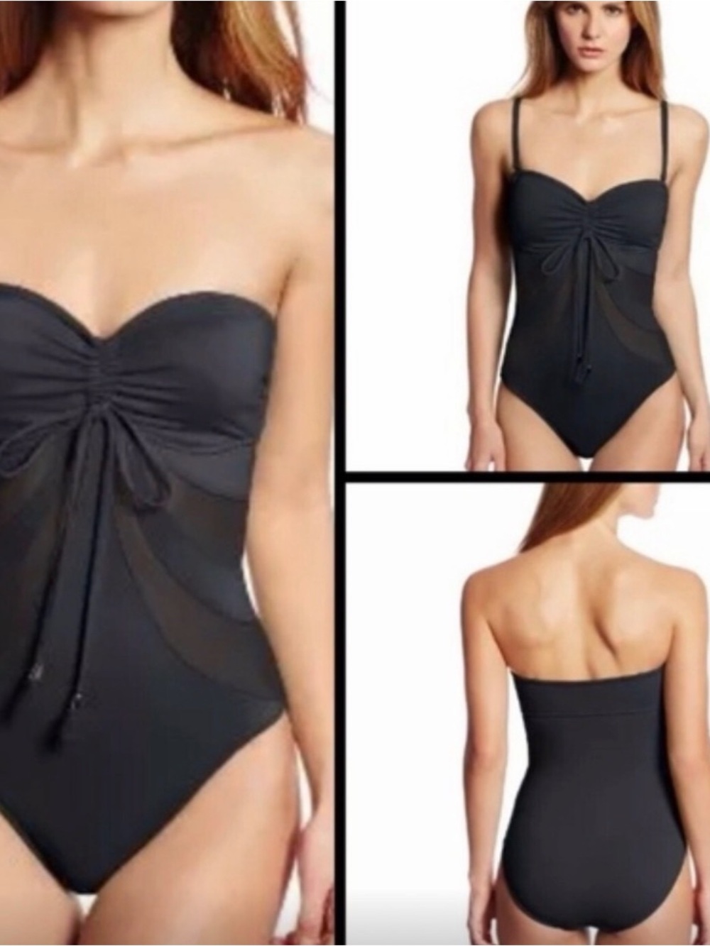 NWT $180 SEAFOLLY DD CUP BLACK GODDESS ONE PIECE SWIMSUIT
